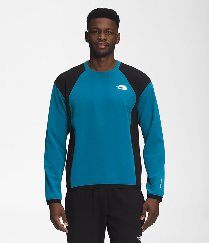 The North Face Mens T-Shirts Tekware® Long Sleeve Crew 635RJNDSZ - Blue